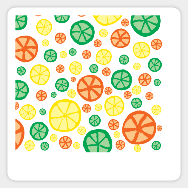 Fun Fruity Cirtus Pattern Sticker by TintedRed